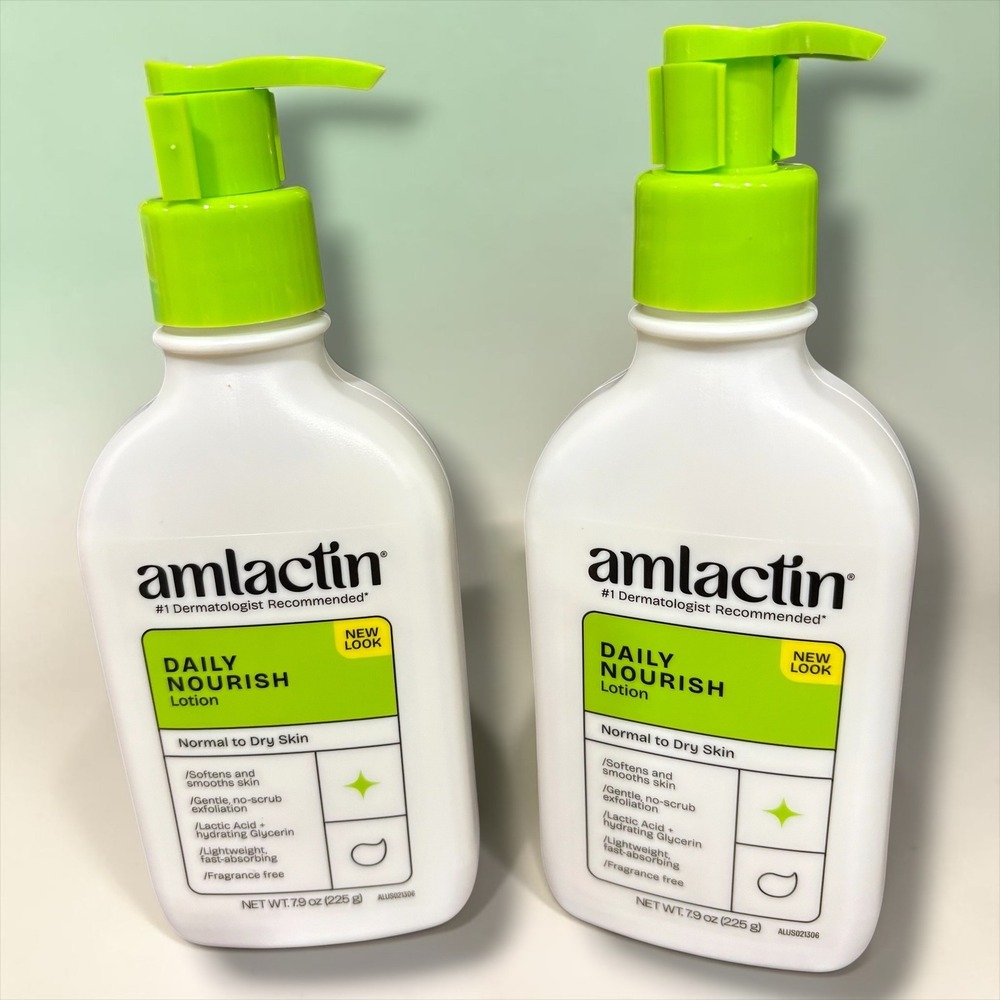 AmLactin Daily Nourish Lotion 7.9oz Lactic Acid AHA Moisturizer 2 Pack NEW